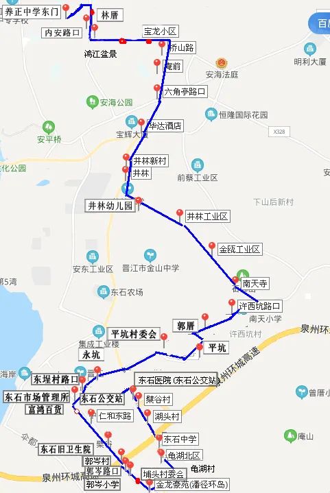 明天开通晋江新增首条跨两镇区公交路线