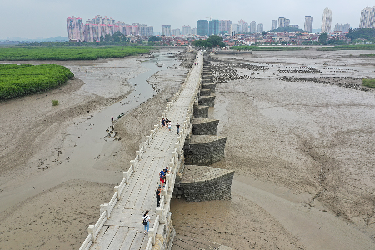 洛阳桥航拍图片